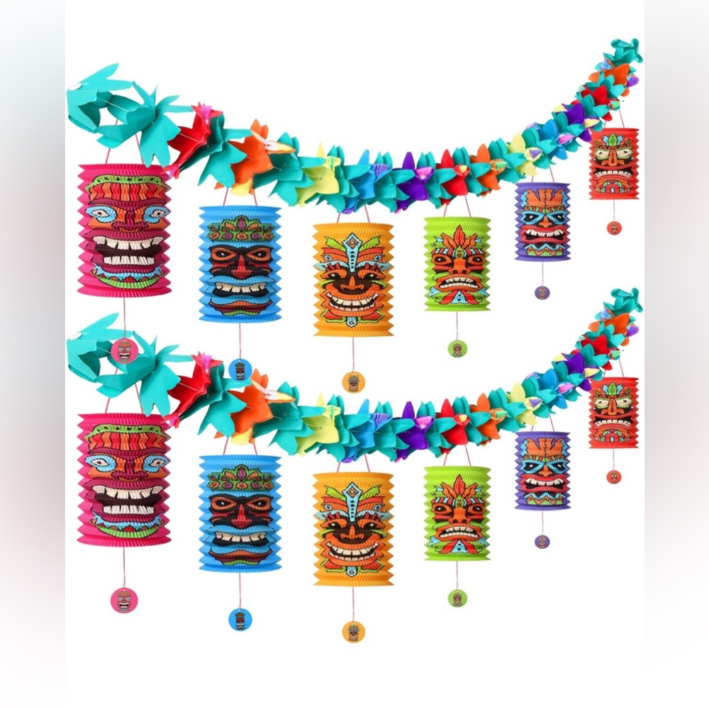 Colorful Tiki Party Decorations (2-Pack) - Picture 1 of 5